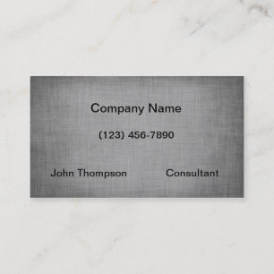 Carte De Visite Texture de toile grise moderne