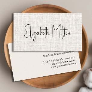 Carte De Visite Texture Élégant Professionnel Beige Pastel