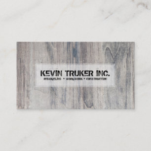 Carte De Visite Texture en bois grise transformant la conception