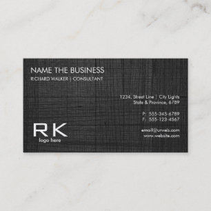 Carte De Visite Texture en bois noir Elégant avocat professionnel