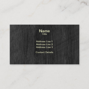 Carte De Visite Texture en bois noire