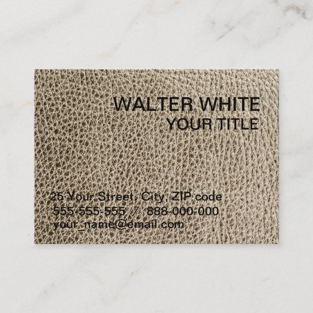 Carte De Visite Texture en cuir (Devant)