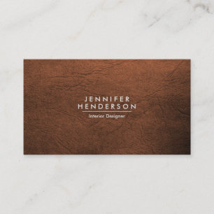 Carte De Visite Texture en cuir Brown