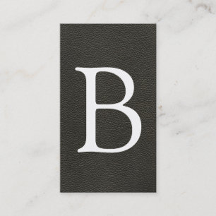 Carte De Visite Texture en cuir noire de Faux