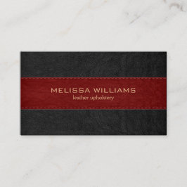 Carte De Visite Texture en cuir rouge et noir