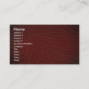 Carte De Visite Texture en cuir rouge illustrative