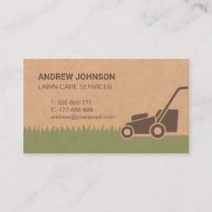 Carte De Visite Texture en papier pour l'entretien de la pelouse