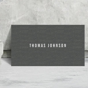 Carte De Visite Texture épurée minimaliste Gris Blanc Consultant