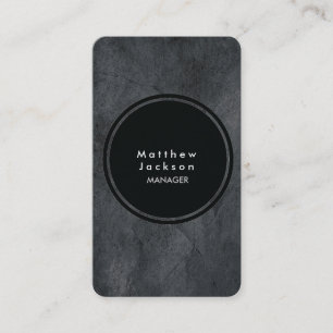 Carte De Visite Texture Gris Noir Moderne Plain Professionnel