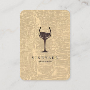 Carte De Visite Texture marbrée chic avec verre à vin