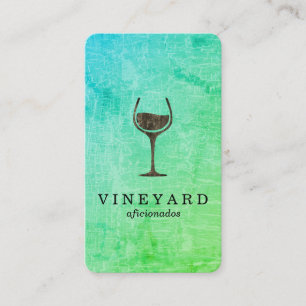 Carte De Visite Texture marbrée chic avec verre à vin
