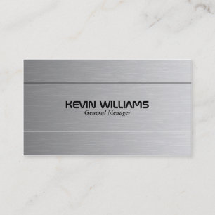 Carte De Visite Texture métallique gris simple