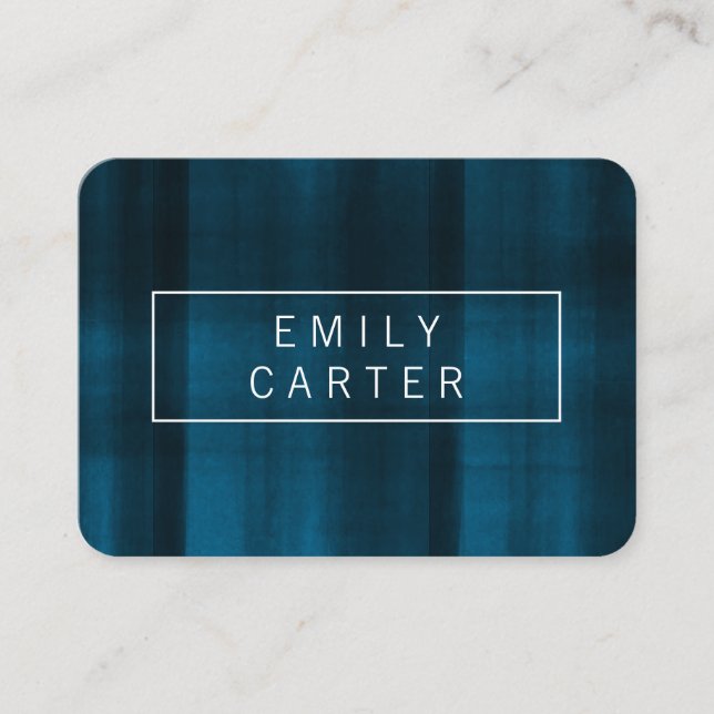 Carte De Visite Texture moderne bleue (Devant)