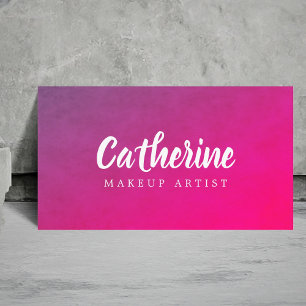 Carte De Visite Texture moderne et élégante Artiste maquillage ros