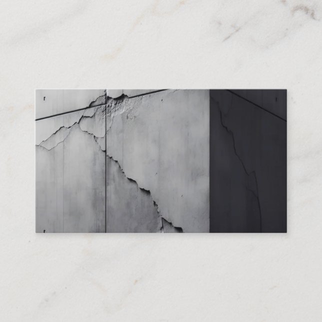 Carte De Visite Texture Motif en béton gris transparent (Devant)