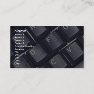 Carte De Visite Texture noire de clavier
