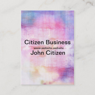 Carte De Visite Texture océanique Abstraite bleue et rose