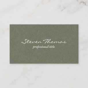 Carte De Visite Texture papier   Olive Green