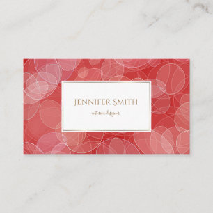 Carte De Visite Texture rouge de gradient de style de Bokeh