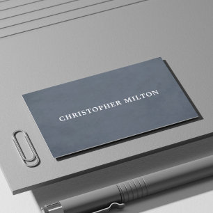 Carte De Visite Texture simple et élégante Cuisine Bleu Blanc