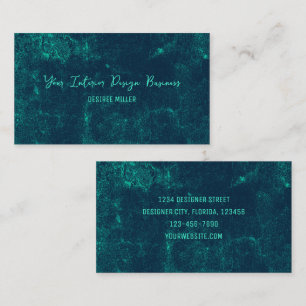 Carte De Visite Texture Vintage Vert foncé Turquoise Design intéri