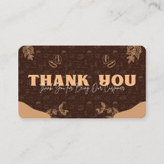 Carte De Visite Thank You Coffee Lover Thank You Card