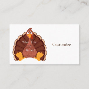 Carte De Visite Thanksgiving Turkey Thunder Cove
