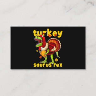 Carte De Visite Thanksgiving Turquie Saurus T Rex Pilgrim Dinosaur