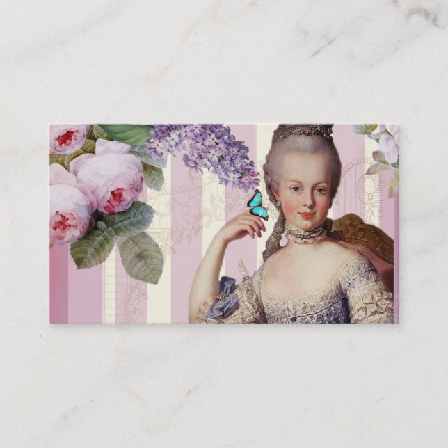 Carte De Visite Thé au Petit Trianon - rose (Devant)