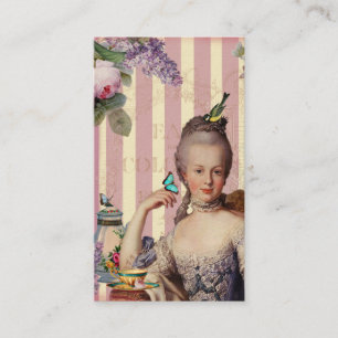 Carte De Visite Thé au Petit Trianon - rose en ivoire