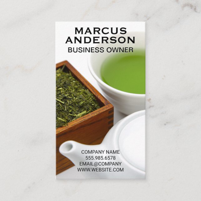Carte De Visite Thé et Coupe | Boite de thé (Devant)