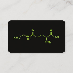 Carte De Visite Thé Théanine Formule chimique moléculaire