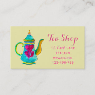 Carte De Visite Théâtre de concepteur de thé du café Retro