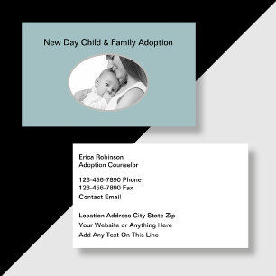 Carte De Visite Thème d'adoption d'enfant et de famille