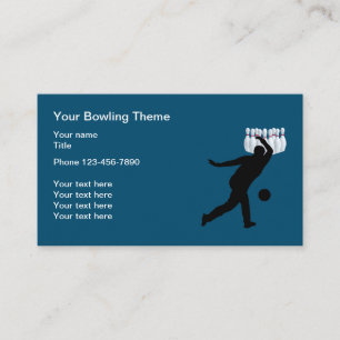 Carte De Visite Thème de bowling unique