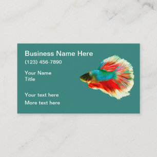 Carte De Visite Thème de la guppy des poissons tropicaux