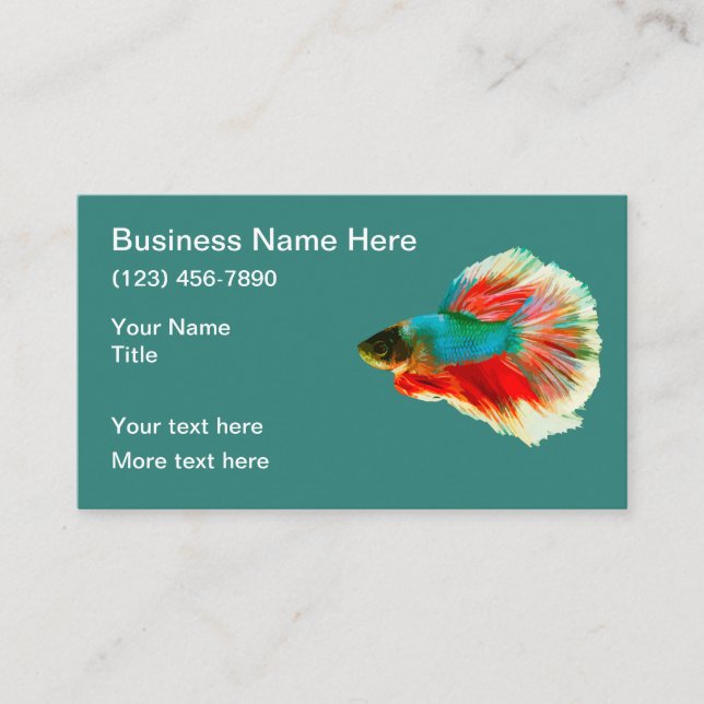 Carte De Visite Thème de la guppy des poissons tropicaux (Devant)