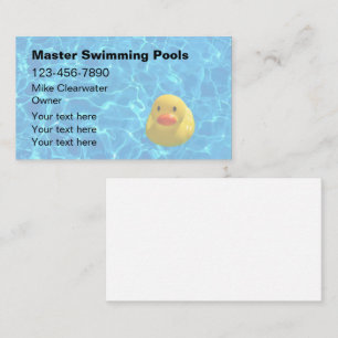 Carte De Visite Thème de la piscine Contacteur