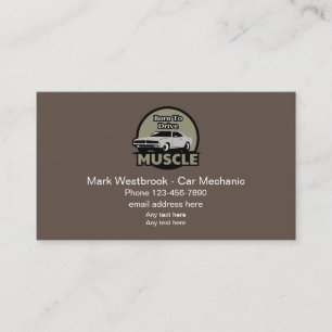 Carte De Visite Thème de la voiture musculaire Retro Automotive