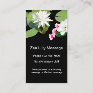 Carte De Visite Thème de massage de zen