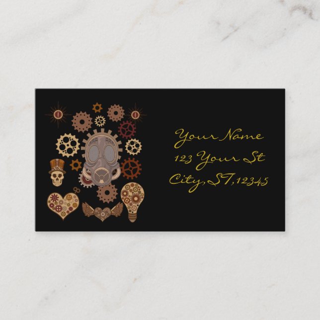 Carte De Visite Thème de Steampunk Thunder_Cove (Devant)