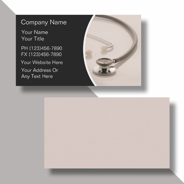 Carte De Visite Thème de stéthoscope Médicale (Créateur téléchargé)