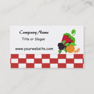 Carte De Visite Thème Fruit à carreaux