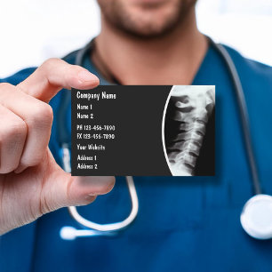 Carte De Visite Thème Médicale de radiologie de rayon X