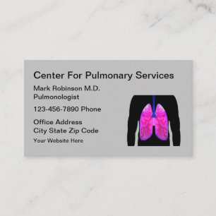 Carte De Visite Thème Médicale du pulmonologue Lung Doctor