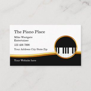 Carte De Visite Thème musical des touches de piano classiques