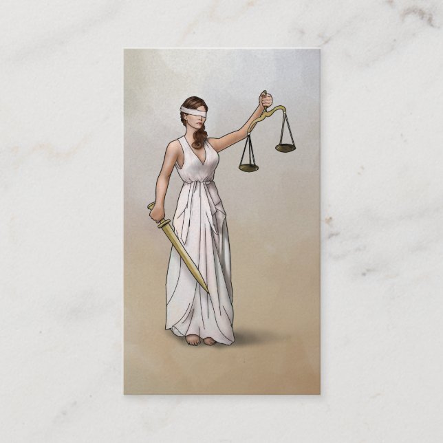 Carte De Visite Themis - Madame Justice (Devant)
