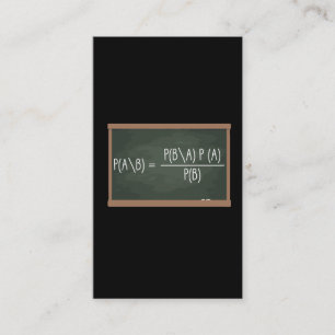 Carte De Visite Théorie de la probabilité de Bayes Sciences des 