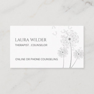 Carte De Visite Thérapeute Conseiller Fleurs Dans Le Vent