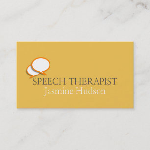 Carte De Visite Thérapeute de la parole Conseils et santé mental